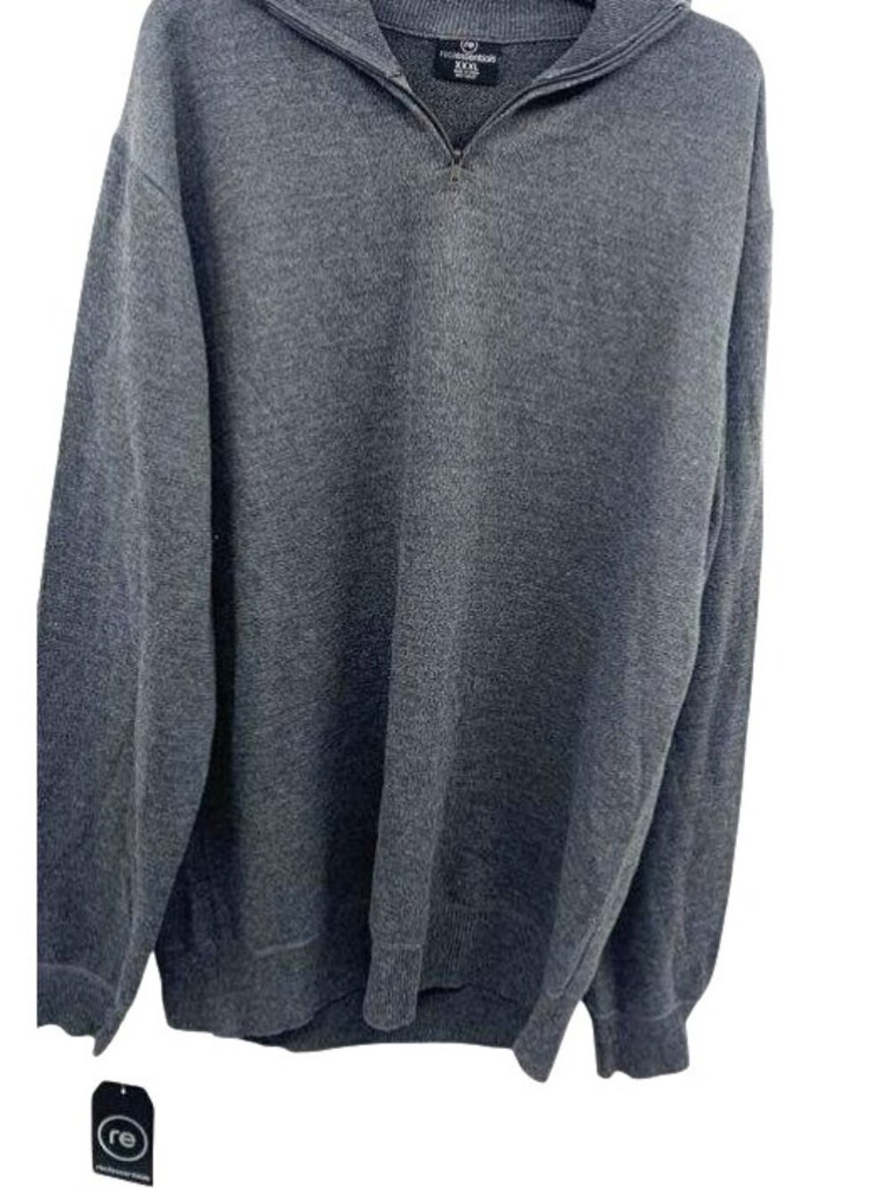 Real Essentials Gray 1/4 Zip Sweater NWT Size 3XL